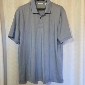 Perry Ellis Portfolio Polo Golf‎ Shirt Blue 100% Polyester Size XL
